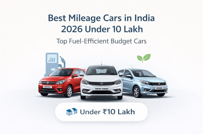 Best Mileage Cars in India 2026 Under 10 Lakh